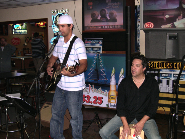 Treating the crowd to a few Johnny Cash tunes