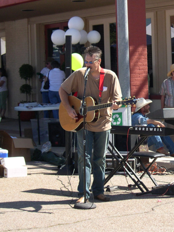 Performing in the Madisonville, Texas town square