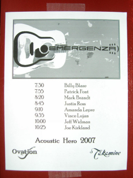Emergenza 2007 Show Bill